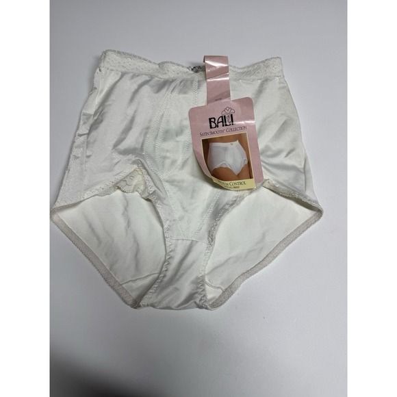 Bali Other - Bali Satin Smooth Collection medium control leg Lace Brief 9706 Flower Detail